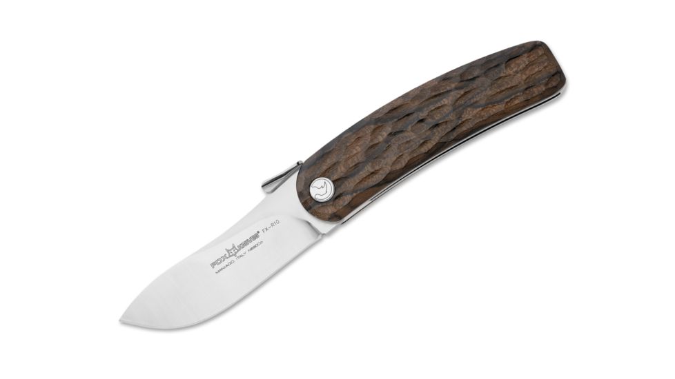 Boker Fox Rhino Folding Knife, 3.5in, N690, Ziricote Wood, Brown, FX-R10