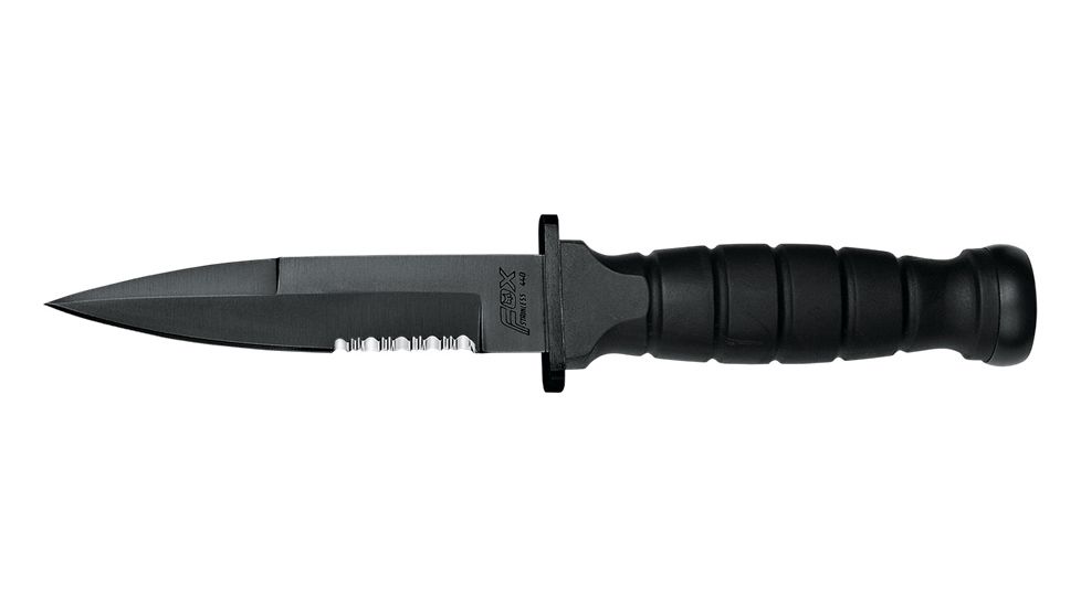Boker Fox Tactical Dagger Fixed Blade Knife, 5.11in, 440 C, Black, 1685T