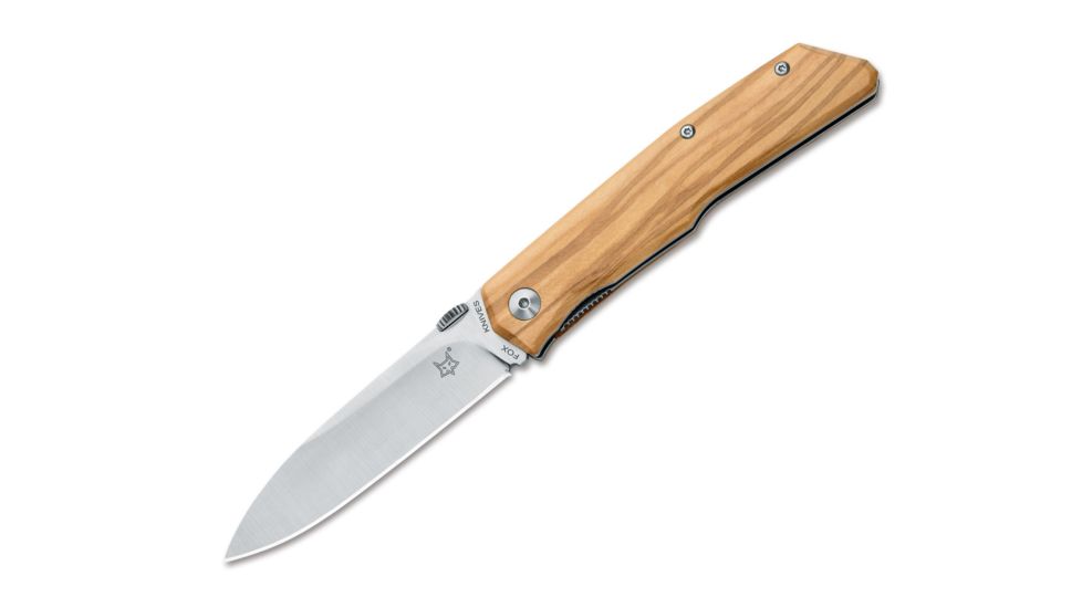 Boker Fx-525Ol Terzuola Olive Satin Folding Knife, 3.5in, N690, Olive Wood, Uncoated, Brown, FX-525OL