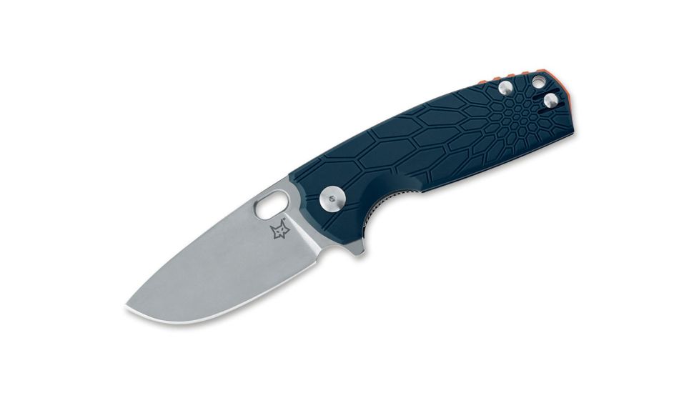 Fox 604Bl Vox Core Folding Knife, 3.1in, N690, FRN, Uncoated, Blue, FX-604 BL