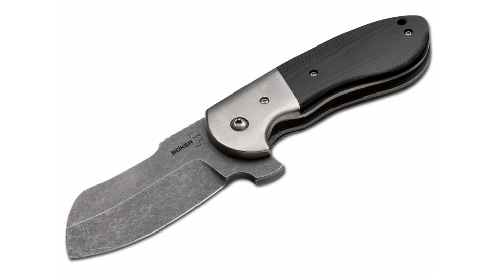 Boker Impetus, Black G10, Stonewash Sheepsfoot Blade, Plain, NO B-01BO720
