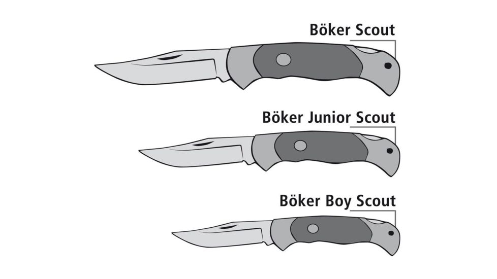 Boker Junior Scout Anniversary Fixed Blade Knife, 2.8in, N690, G10, Uncoated, Green, 116119