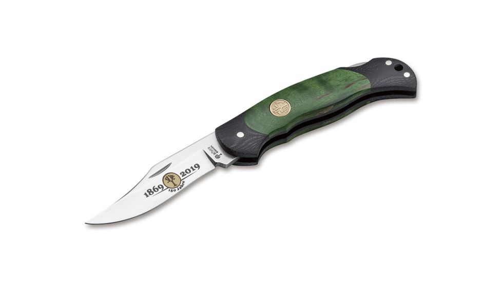 Boker Junior Scout Anniversary Folding Knife, 2.8in, N690, G10, Uncoated, Green, 116119
