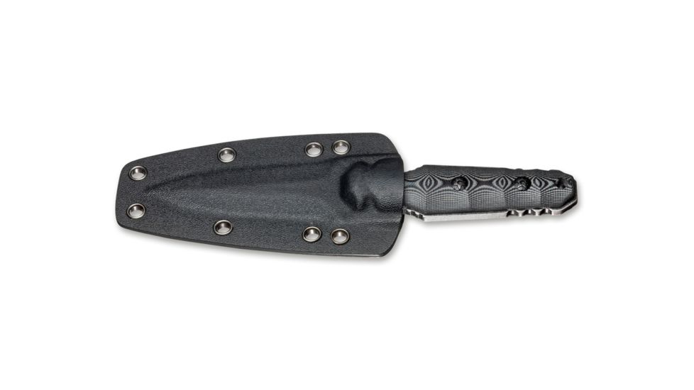 Boker Magnum Lil Grave Digger Fixed Blade Knife, 3.7in, 440A, Micarta, Grey, 02SC518