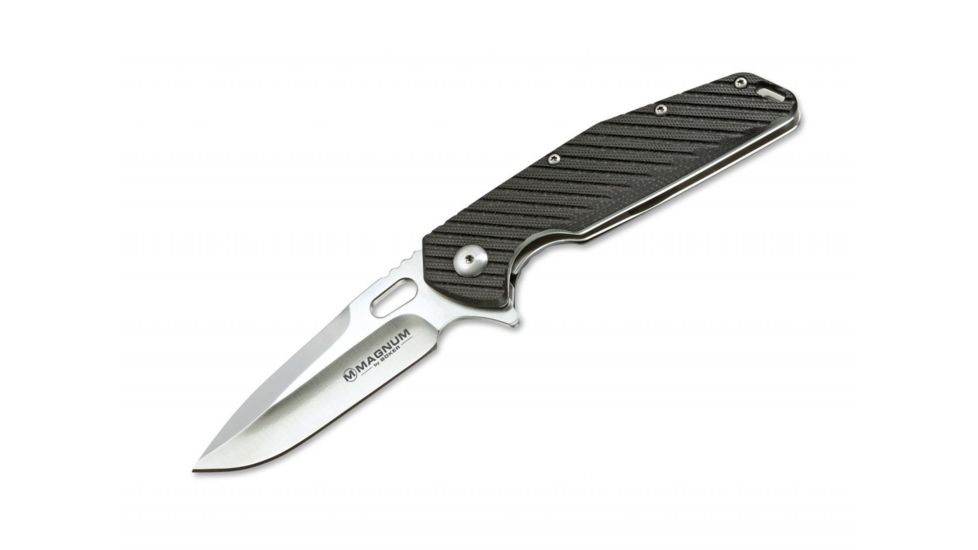 Boker Magnum Urban Outback Folding Knife, 3.3in, 440A, G10, Linerlock, Uncoated, Grey, 01LG506