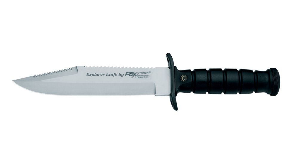 Boker Military Explorer Knife Fixed Blade Knife, 7.28in, 440A, Black, 698