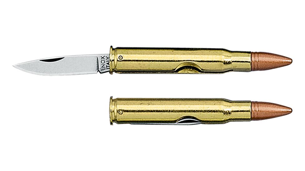 Boker Mini Pallottola 30-06 Fixed Blade Knife, 1.57in, 420C, Green, 202