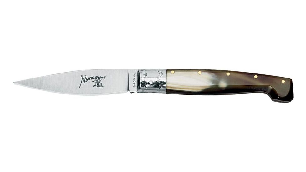 Boker Nuragus Pattada M/Co Fixed Blade Knife, 3.54in, 420C, Brown 01FX251