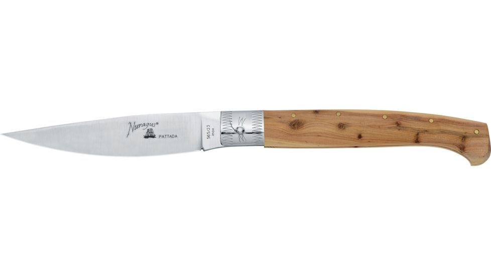 Boker Nuragus Pattada M/Co Fixed Blade Knife, 4.13in, 420C, Stainless Steel, 565/23