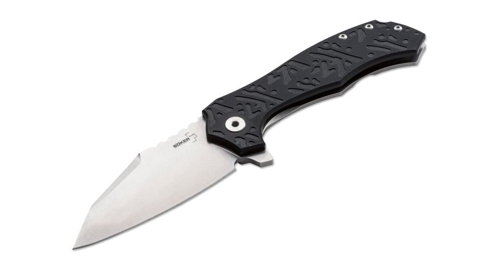 Boker Plus Cfm-A1 Folding Knife, 3.6in, 14C28N, G10, Uncoated, Black, 01BO766