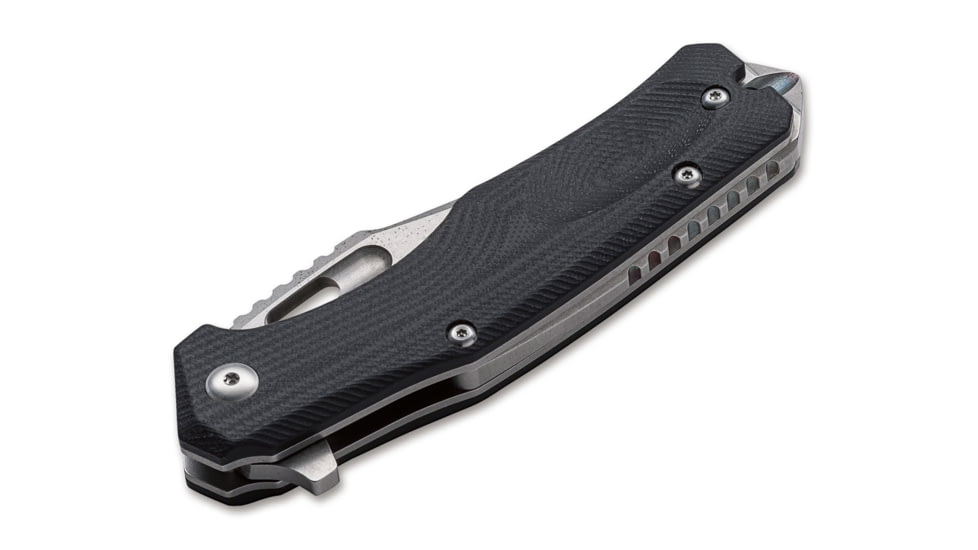 Boker Plus Defender Folding Knife, 3.2in, D2, G10, Uncoated, Black, 01BO763