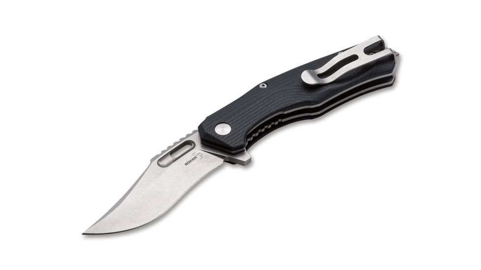 Boker Plus Defender Folding Knife, 3.2in, D2, G10, Uncoated, Black, 01BO763