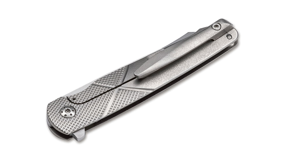 Boker Plus Gent-X Folding Knife, 2.9in, 440C, Uncoated, Silver, 01BO261