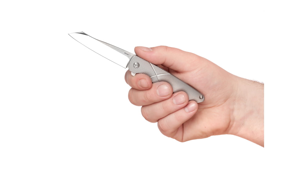 Boker Plus Gent-X Folding Knife, 2.9in, 440C, Uncoated, Silver, 01BO261