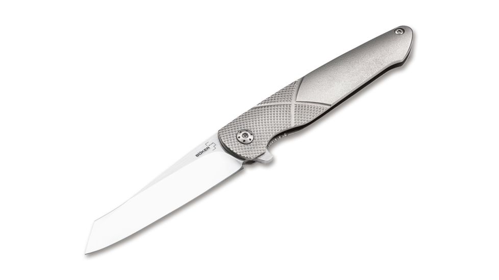 Boker Plus Gent-X Folding Knife, 2.9in, 440C, Uncoated, Silver, 01BO261