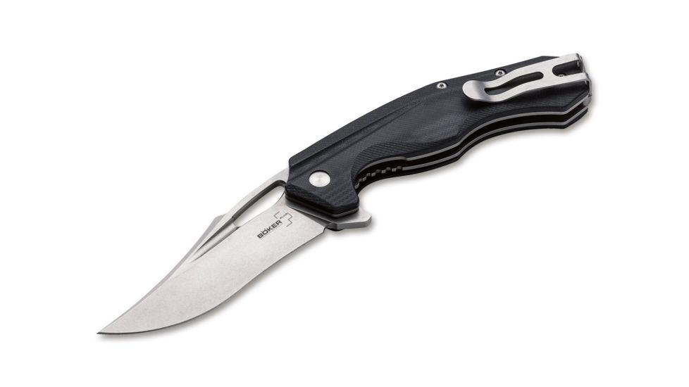 Boker Plus Masada Folder Folding Knife, 3.7in, Uncoated, Black, 01BO762