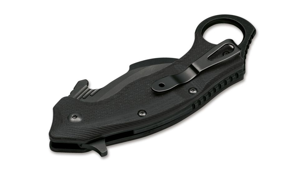 Boker Plus Ocelot Folding Knife, 3.4in, D2, G10, Uncoated, Black, 01BO757