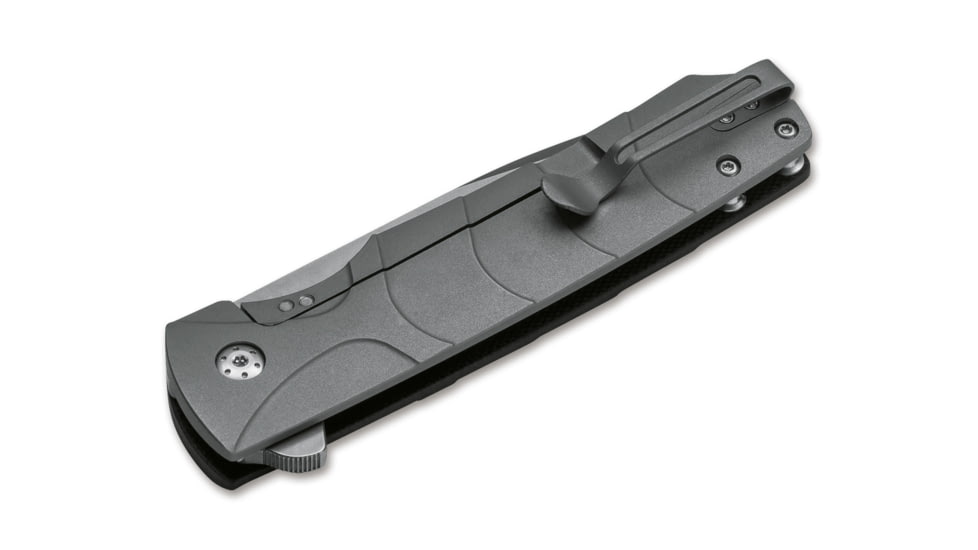 Boker Plus Ridge Folding Knife, 3.5in, D2, Uncoated, Black, 01BO262