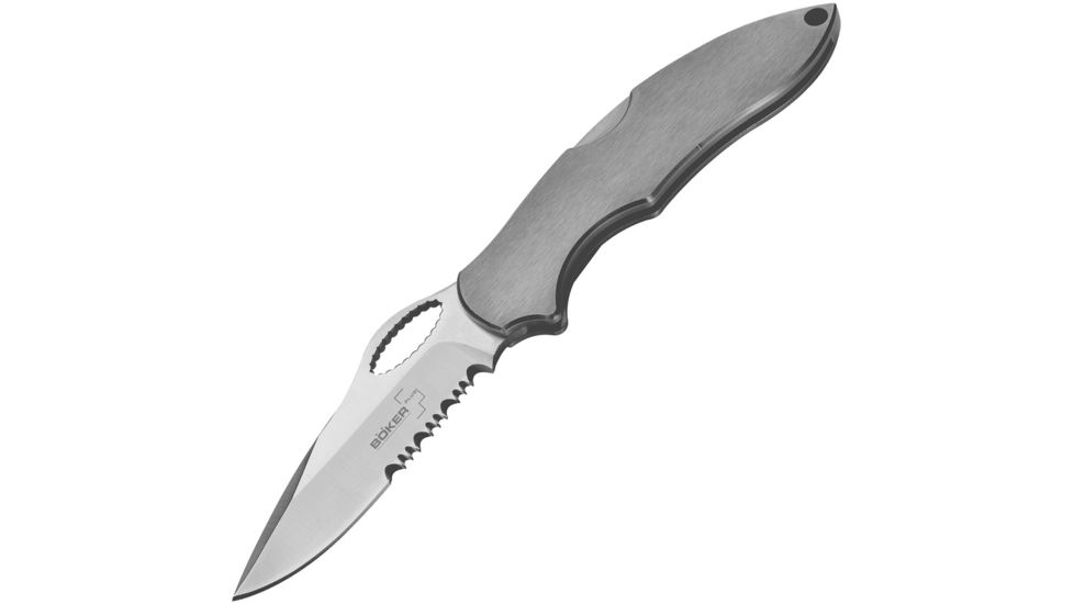 Boker Plus Roping Folding Knife, 3in, AUS-8, Stainless Steel, Grey, 01BO093