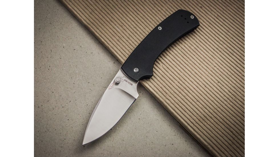 Boker Plus Xs Drop Slip Joint Satin Folding Knife, 3.1in, 440C, G10, Uncoated, Black, 01BO533