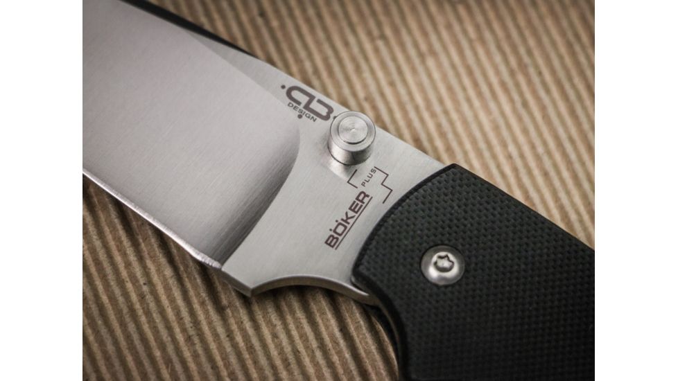 Boker Plus Xs Drop Slip Joint Satin Folding Knife, 3.1in, 440C, G10, Uncoated, Black, 01BO533