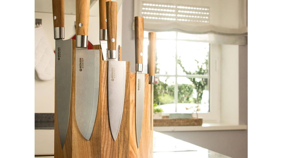 Boker Solingen Damascus Olive Block Set 130445SET