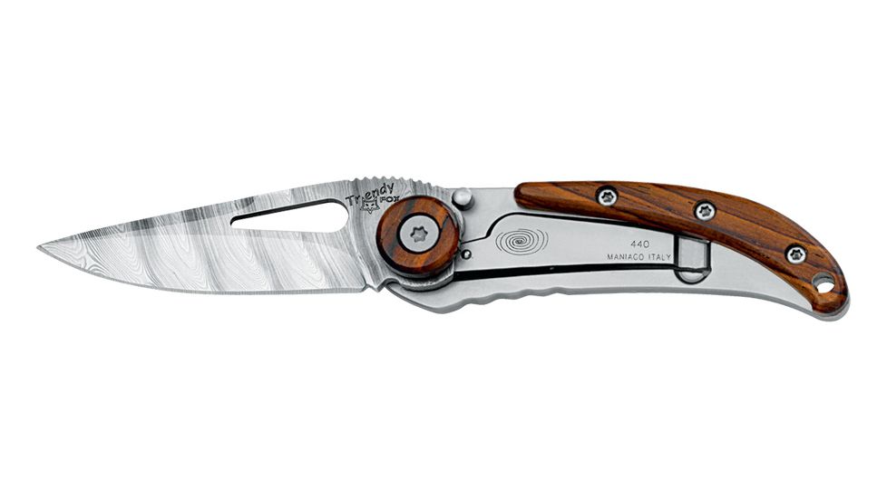 Boker Trendy Damascus Coco Folding Knife, 2.16in, Cocobolo Wood, Brown, 463DCB
