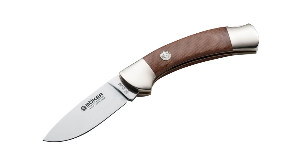 Boker USA 3000 Brown Canvas Folding Knife,3.34in 440C Steel Blade,Brown Micarta Canvas Handle 115000