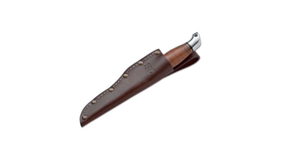 Boker USA Plus Airforce Pilot Survival Knife Fixed Blade Knife w/ Leather Sheath 02BO155