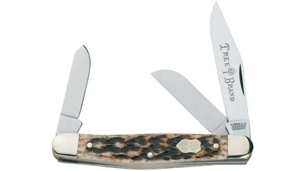 Boker USA Appaloosa Bone Stockman Folding Knife 117474AB