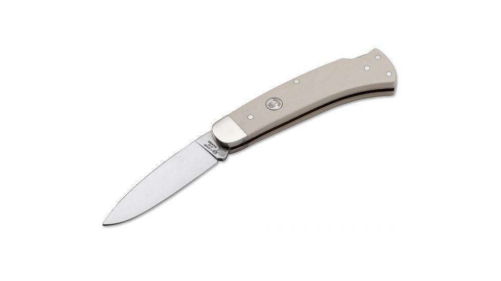 Boker USA Boker Fellow Folding Pocket Knife,3.3in 4034 Steel Blade,Elforyn White Handle 111035