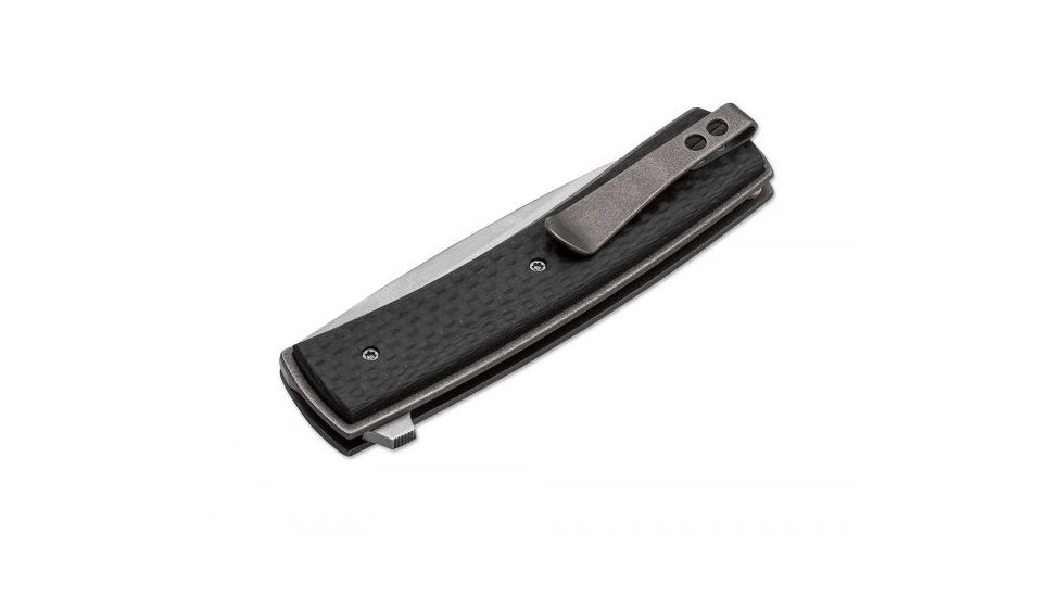 Boker USA Boker Plus FR CF Folding Pocket Knife,2.8in VG-10 Steel Blade,Carbon Fibre Black Handle 01BO743