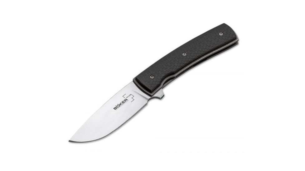Boker USA Boker Plus FR CF Folding Pocket Knife,2.8in VG-10 Steel Blade,Carbon Fibre Black Handle 01BO743