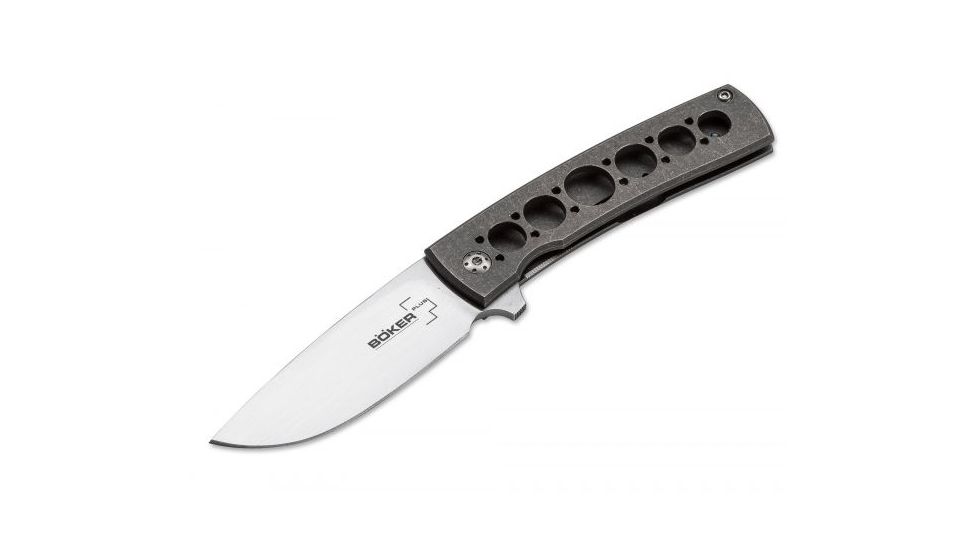 Boker USA Boker Plus FR Titan Folding Pocket Knife,2.8in VG-10 Steel Blade,Titanium Grey Handle 01BO740