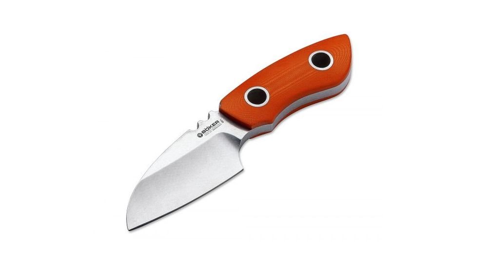 Boker USA Boker Special Run Pry-Mate 3V  Fixed Blade Knife,3.3in CPM-3V Steel Blade,G-10 Orange Handle 120514