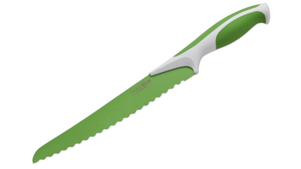 Boker USA Colorcut Bread Knife,8.375in CrMoV Steel Blade,Apple Green Handle 03CT203