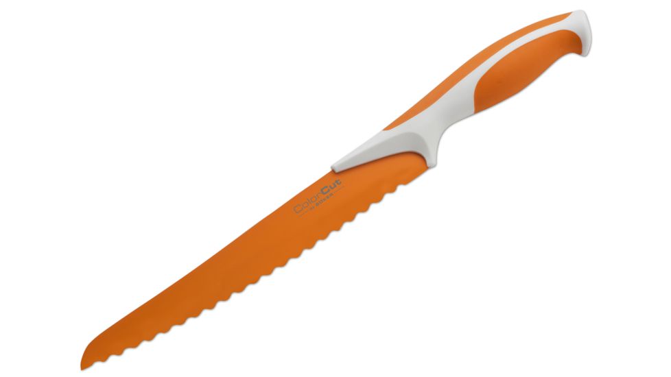 Boker USA Colorcut Bread Knife,8.375in CrMoV Steel Blade,Apricot Orange Handle 03CT303