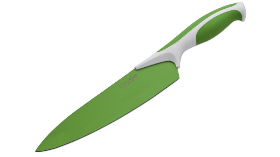 Boker USA Colorcut Chefs Knife,8.125in CrMoV Steel Blade,Apple Green Handle 03CT202