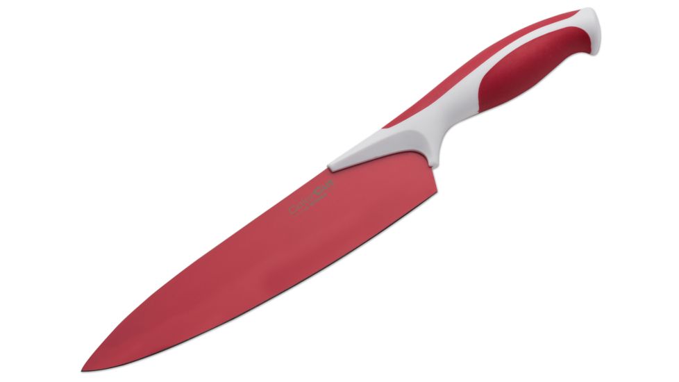 Boker USA Colorcut Chefs Knife,8.125in CrMoV Steel Blade,Raspberry Red Handle 03CT102