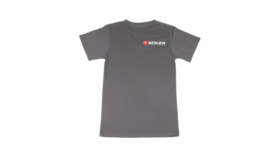 Boker USA Cotton T-Shirt,Charcoal Gray,Small 09SH001