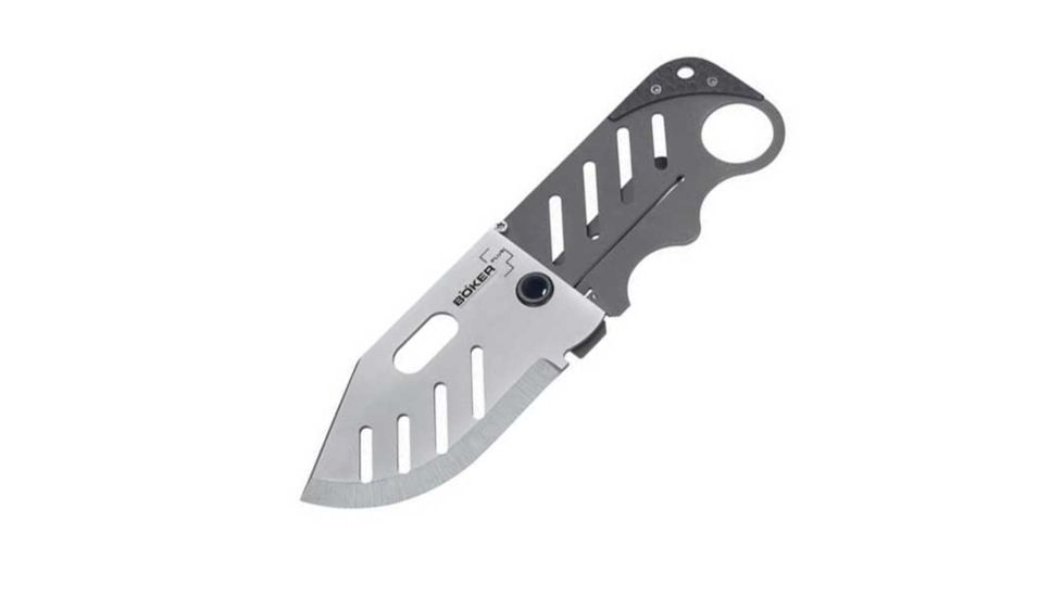 Boker USA Credit Card Knife,2.25in 440C Stainless Steel,Gray Handle,Clam Pack B-01BO010C