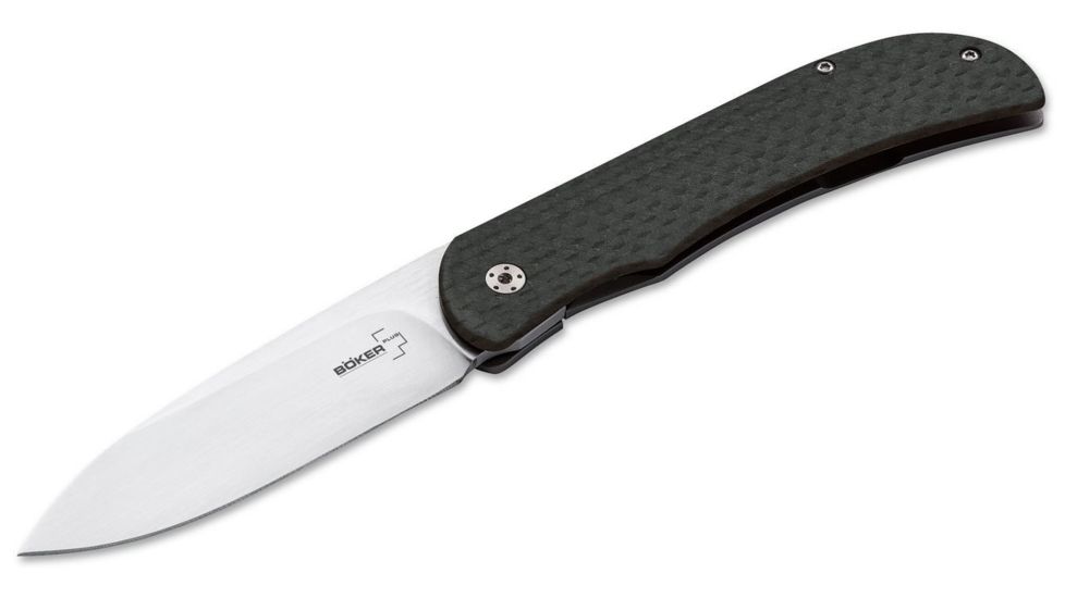 Boker USA Exskelibur I Carbon Folding Blade Knife, 3.5in, CPMS35VM Blade, Carbon Handle, 01BO135