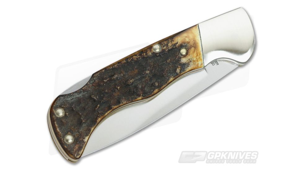 Boker USA Folding Hunter Stag Folding Knife 110135HH