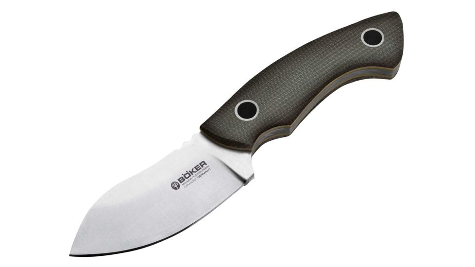 Boker USA Jesper Voxnaes Nessmi Fixed Blade Knife,2.51in CPM S-30V Steel Blade,Black Micarta Handle 120639