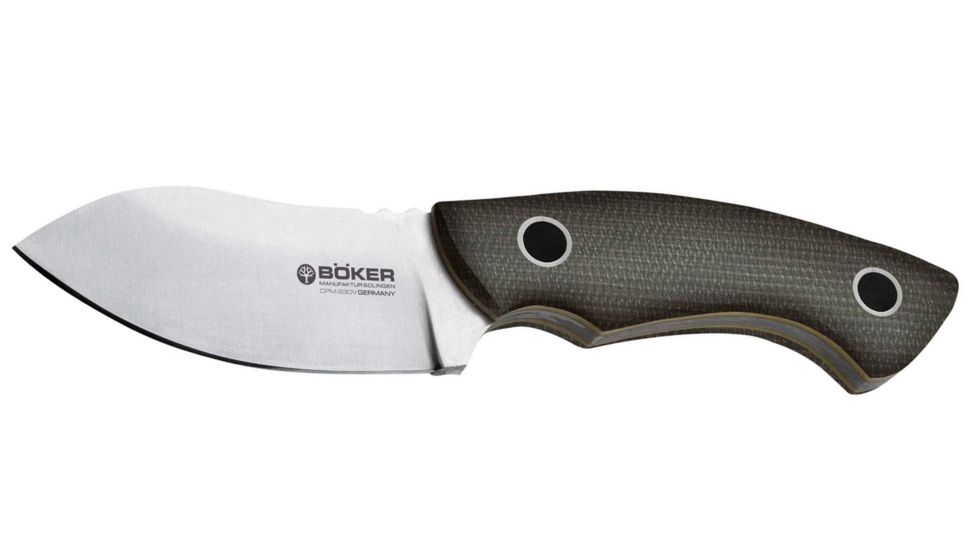 Boker USA Jesper Voxnaes Nessmi Fixed Blade Knife,2.51in CPM S-30V Steel Blade,Black Micarta Handle 120639