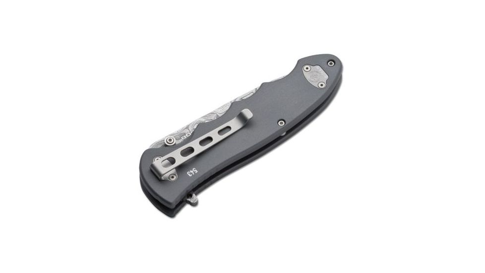 Boker USA Leo Damascus III Collection Folding Knife, Leopard Damascus, Aluminum Handle 110139DAM