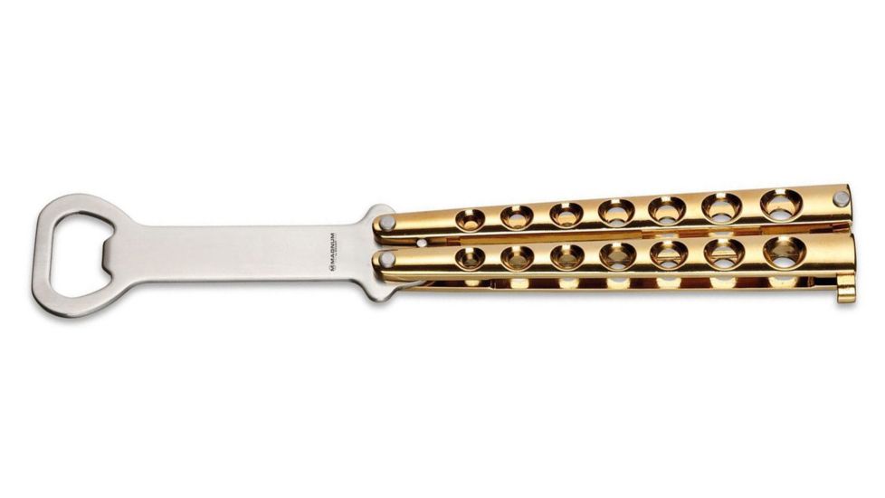 Boker USA Magnum Balisong Gold Bottle Opener 09SC012