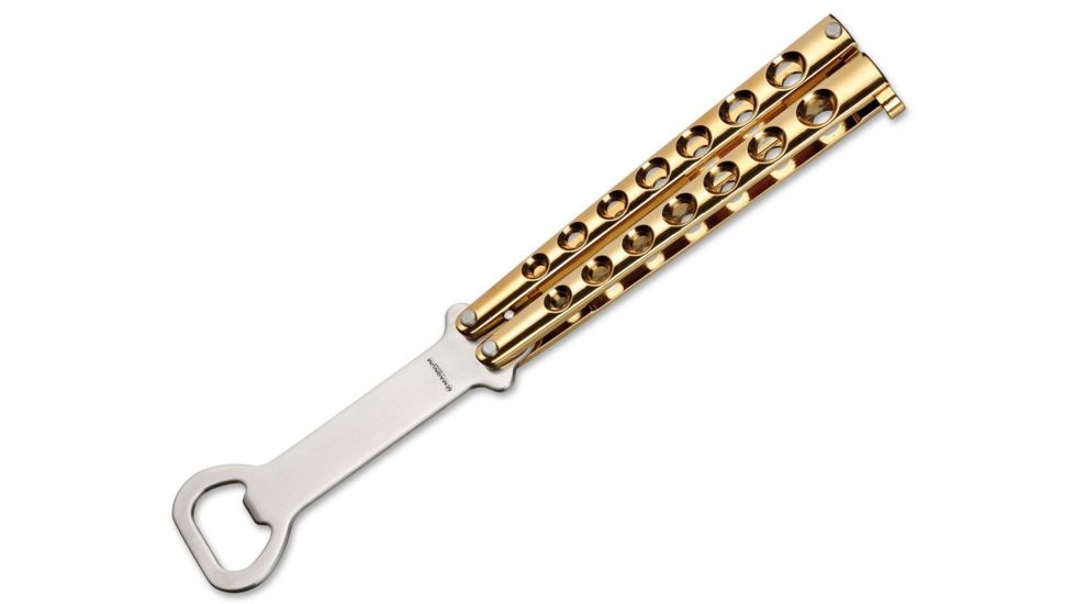 Boker USA Magnum Balisong Gold Bottle Opener 09SC012