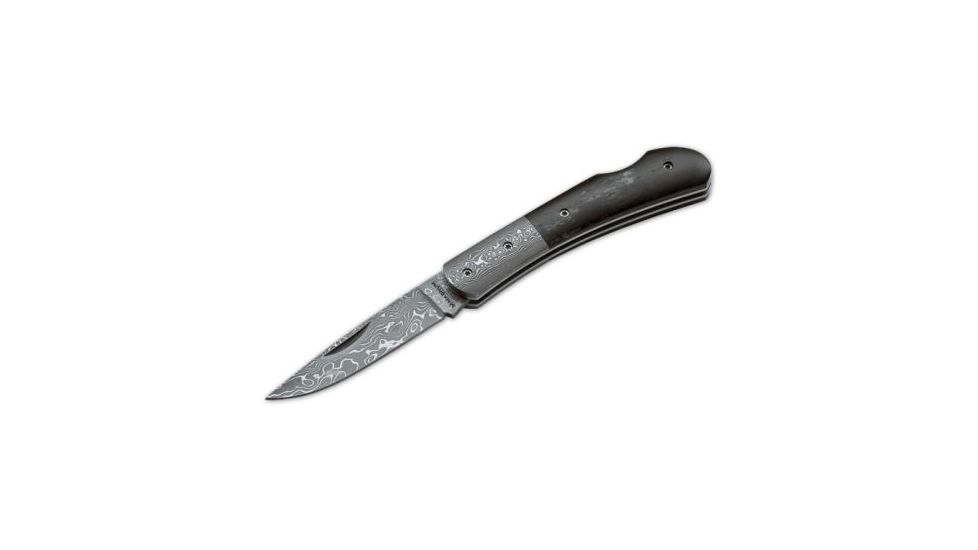 Boker USA Magnum Black Bone Damascus Folding Pocket Knife 01MB551DAM