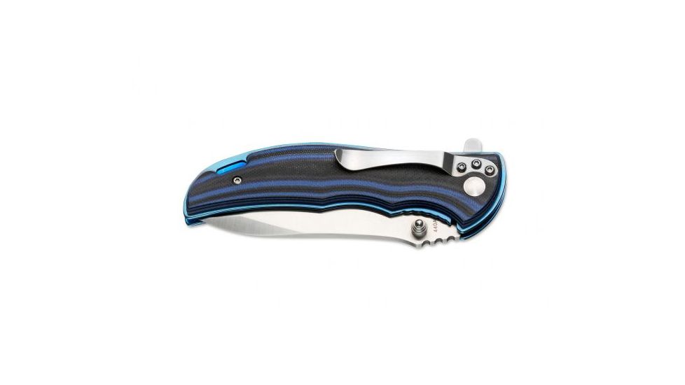 Boker USA Magnum Blue Line Folding Pocket Knife,3.7in 440A Steel Blade,G-10 Blue-Black Handle 01SC001